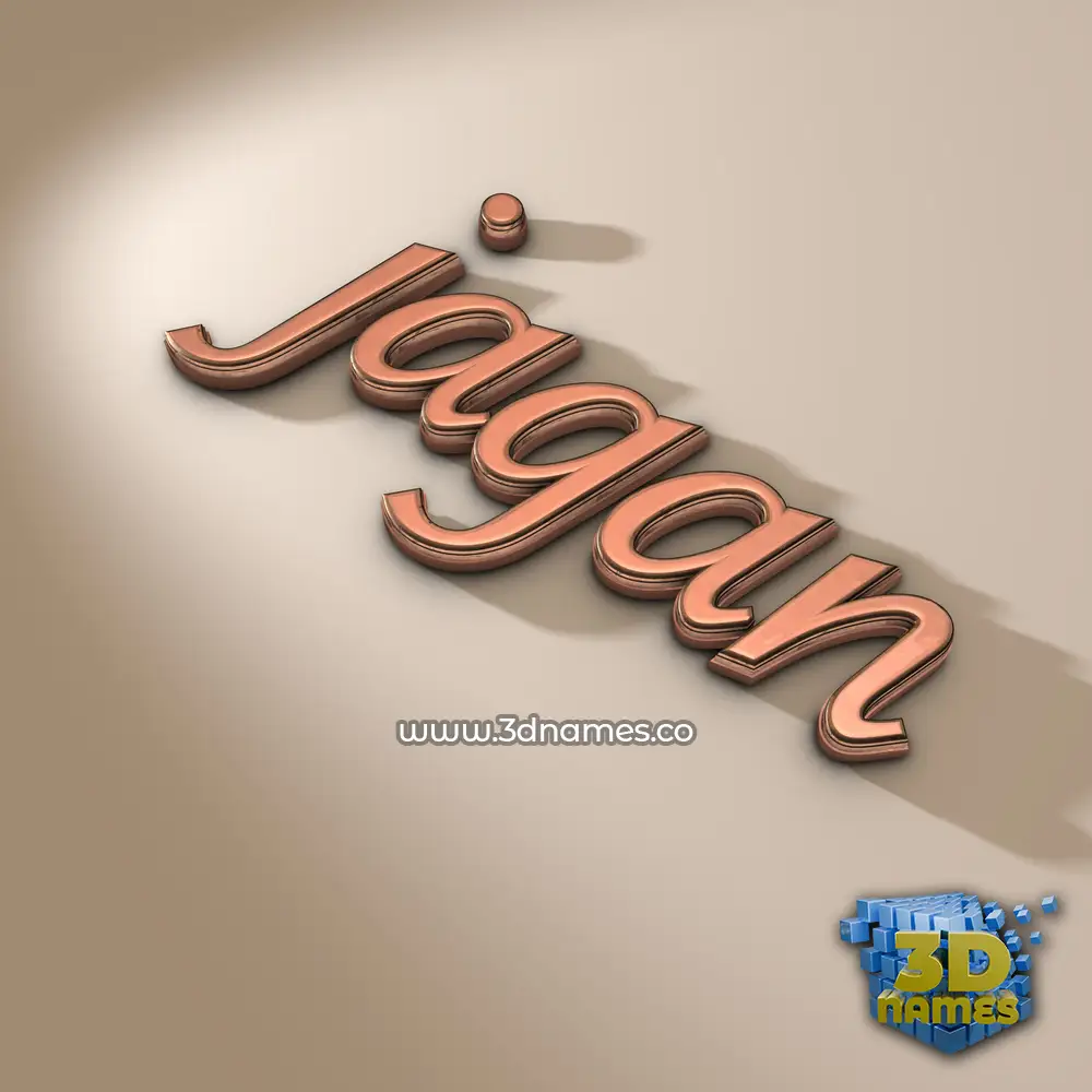 jagan in Rose Gold style - 3D name wallpaper