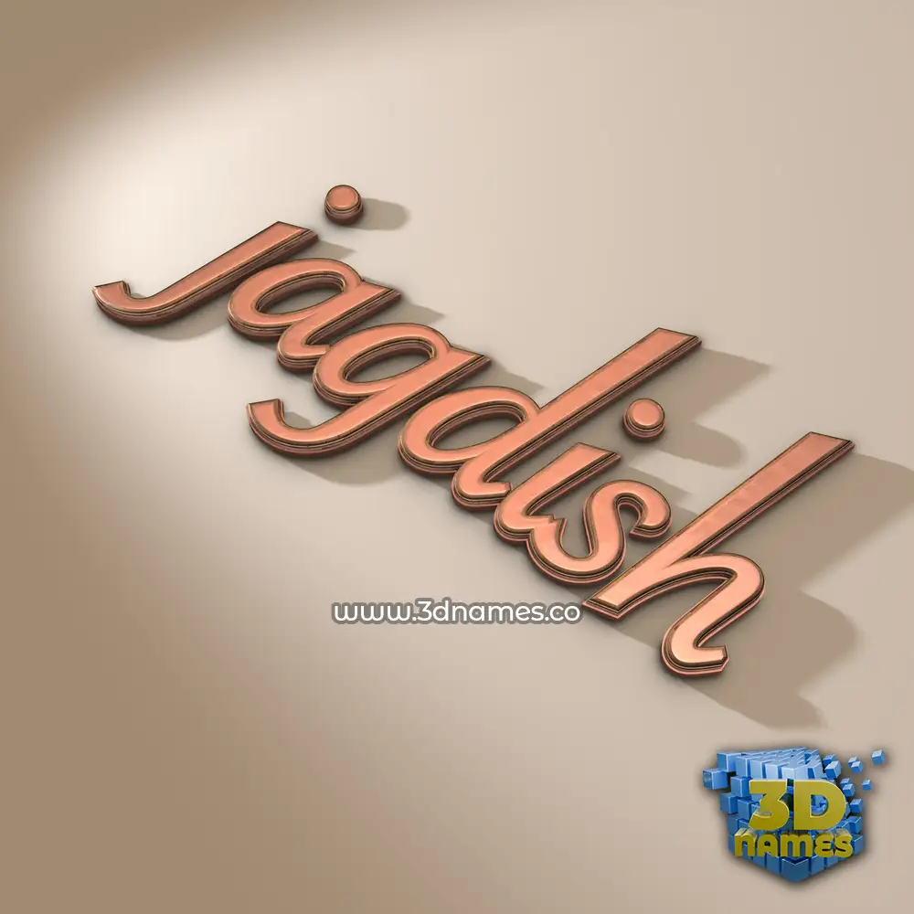 jagdish in Rose Gold style - 3D name wallpaper