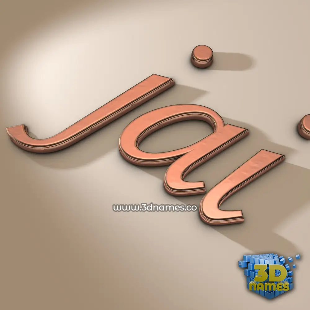jai in Rose Gold style - 3D name wallpaper