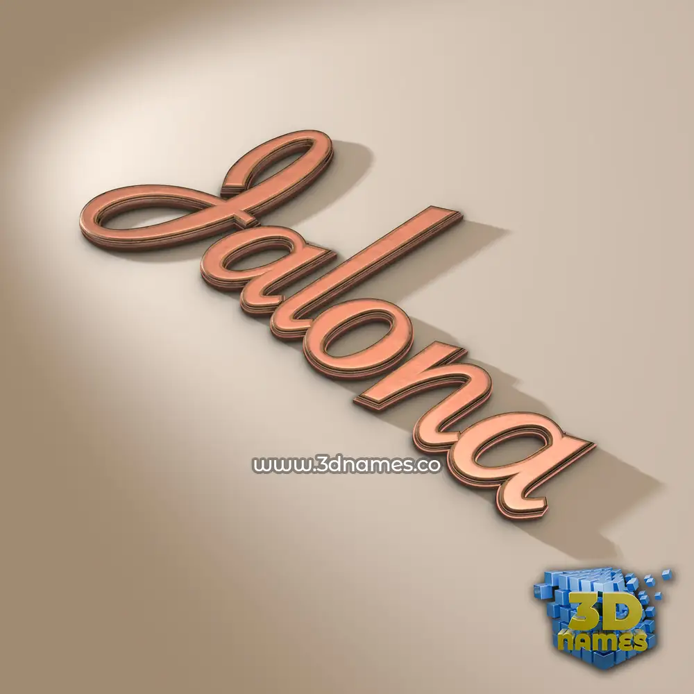 jalona in Rose Gold style - 3D name wallpaper
