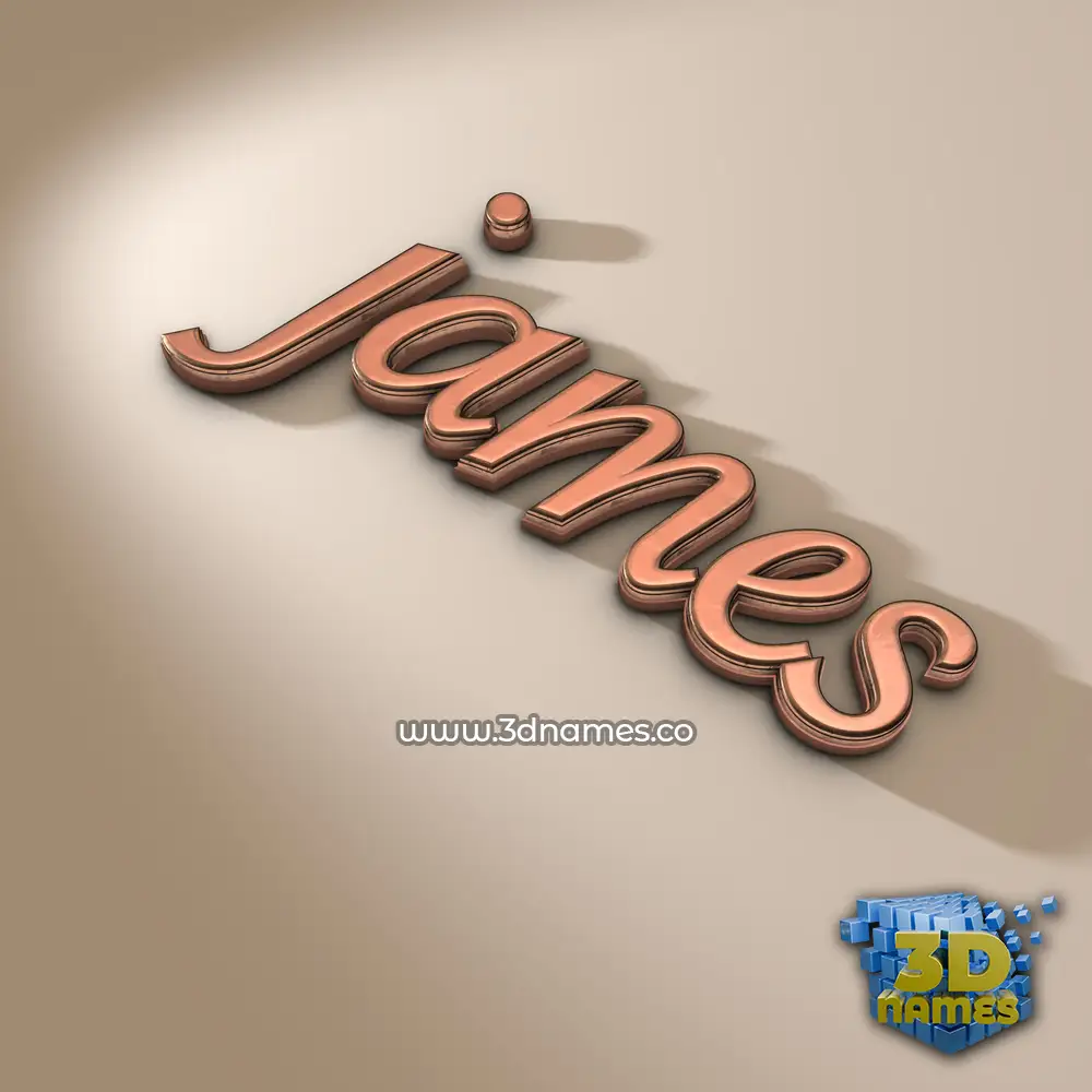 james in Rose Gold style - 3D name wallpaper