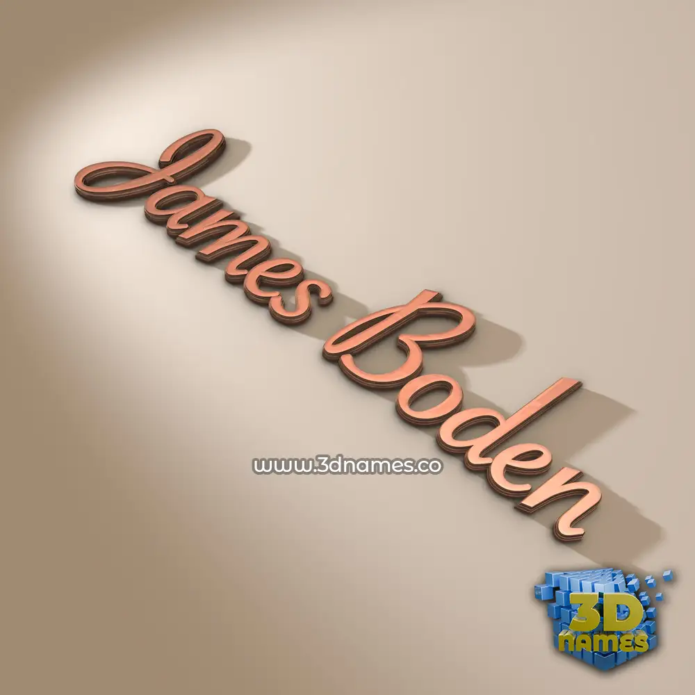 james boden in Rose Gold style - 3D name wallpaper