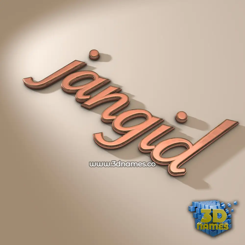 jangid in Rose Gold style - 3D name wallpaper