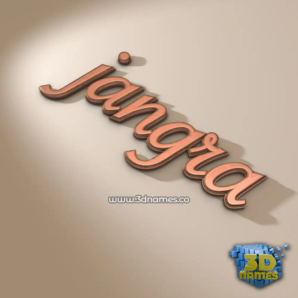 jangra in Rose Gold style - 3D name wallpaper