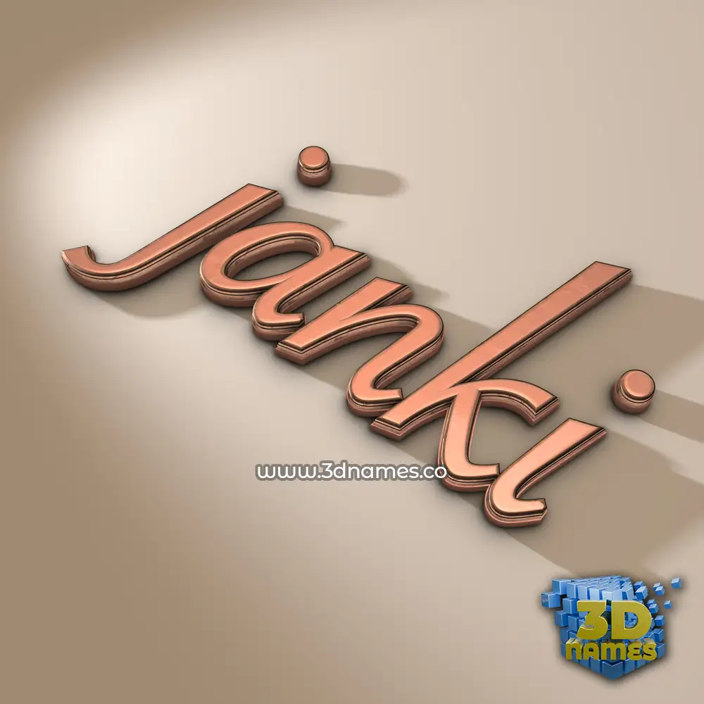 janki in Rose Gold style - 3D name wallpaper
