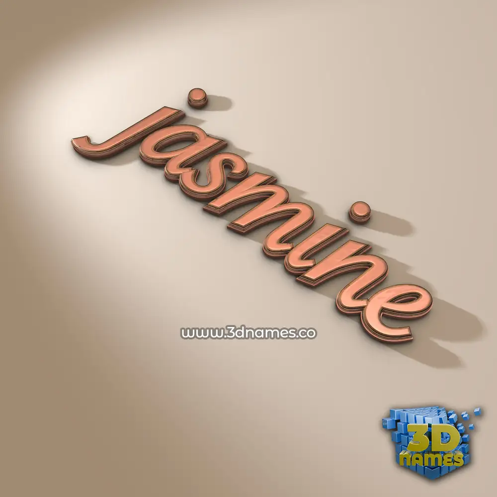 jasmine in Rose Gold style - 3D name wallpaper