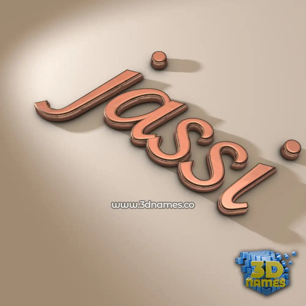 jassi in Rose Gold style - 3D name wallpaper