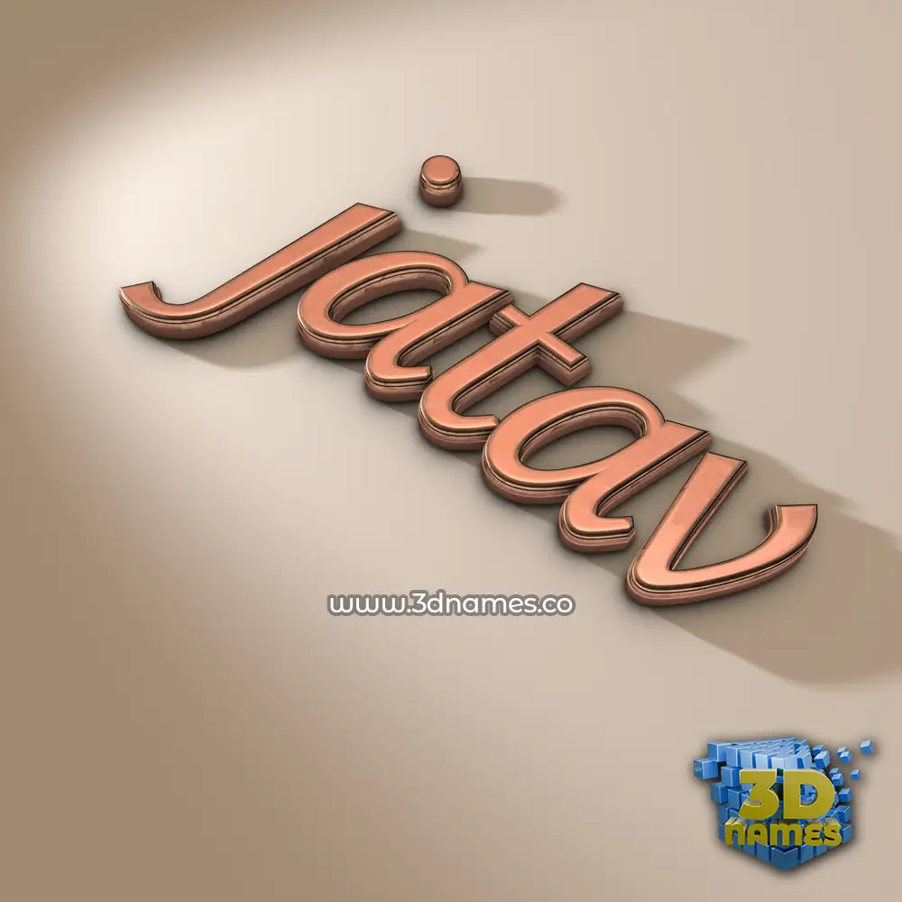 jatav in Rose Gold style - 3D name wallpaper