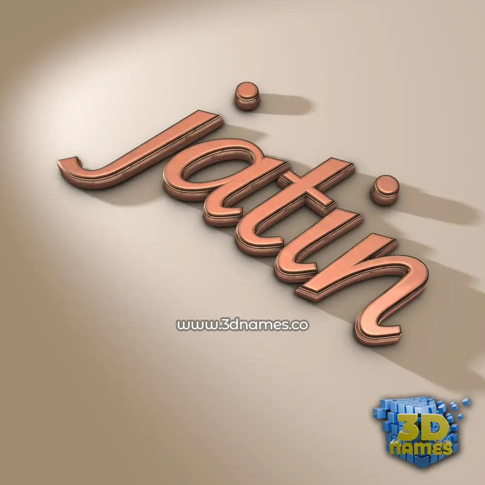 jatin in Rose Gold style - 3D name wallpaper