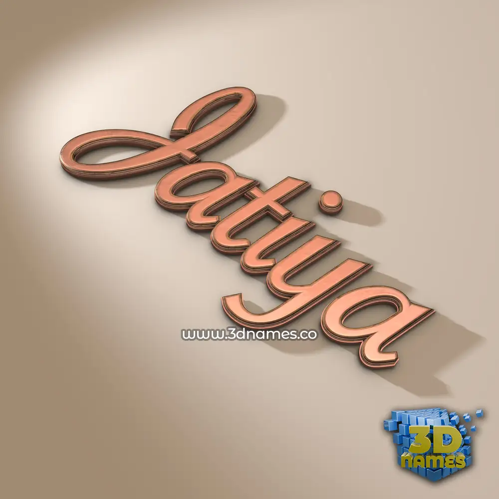 jatiya in Rose Gold style - 3D name wallpaper
