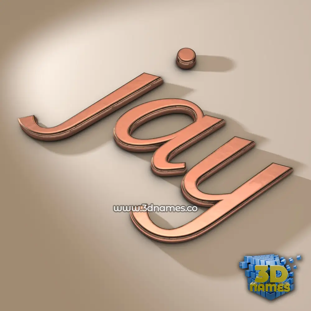 jay in Rose Gold style - 3D name wallpaper
