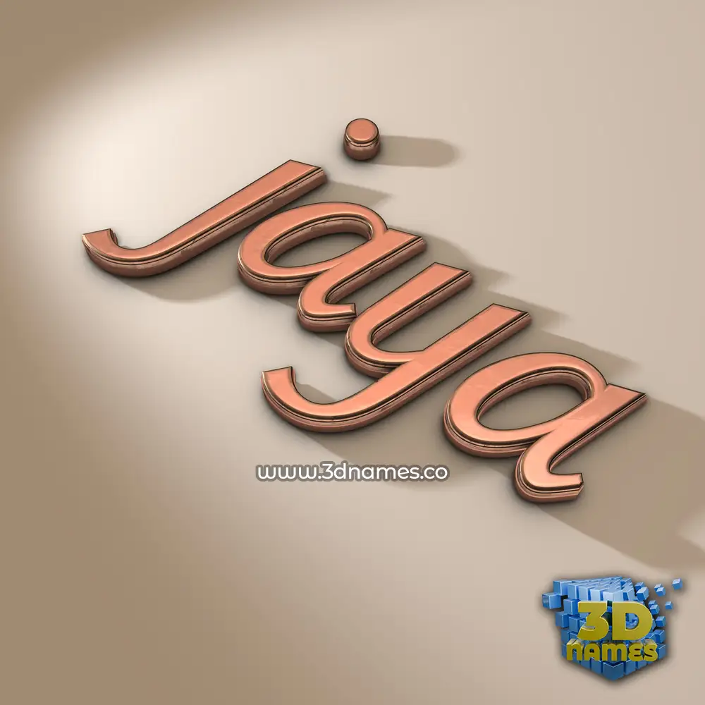 jaya in Rose Gold style - 3D name wallpaper