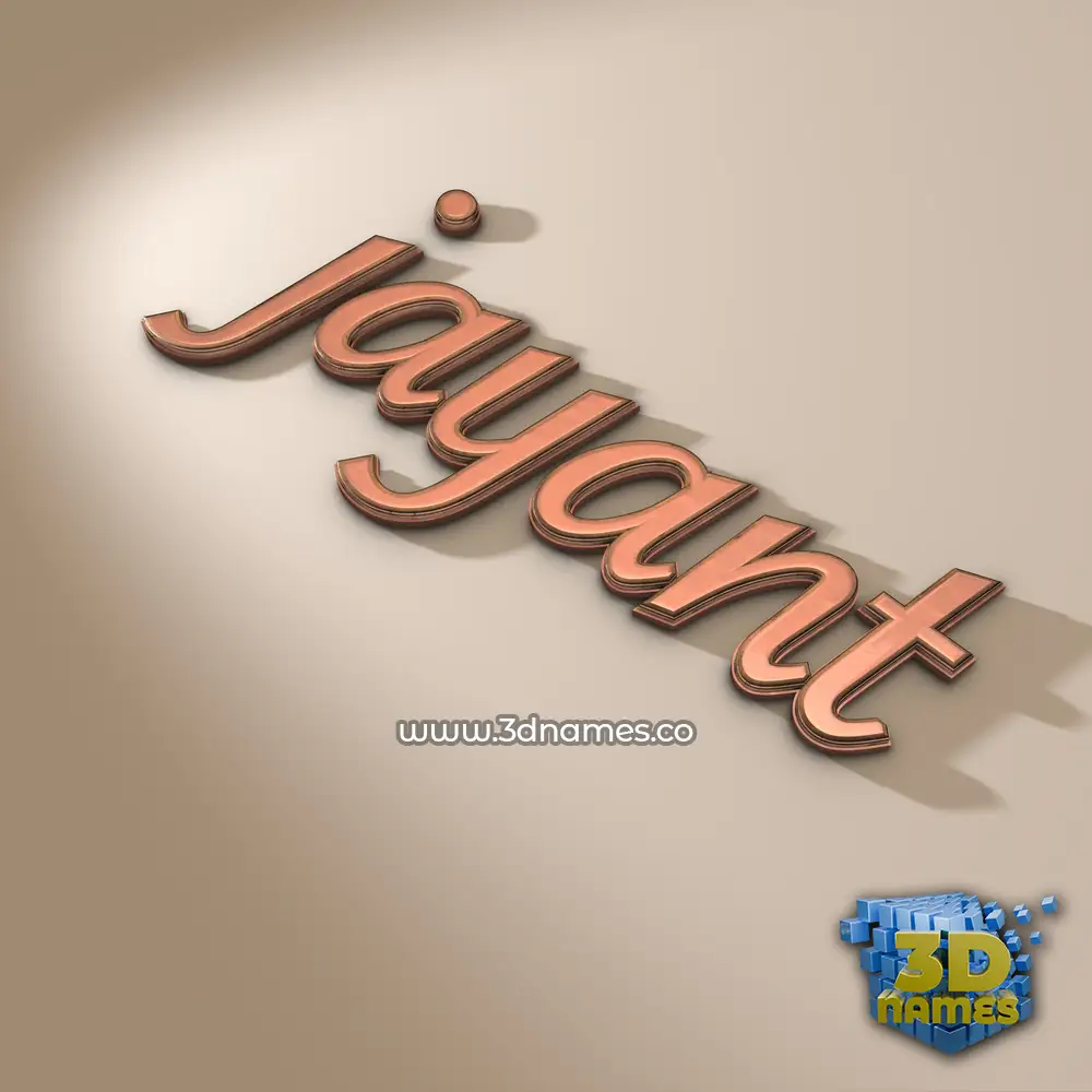 jayant in Rose Gold style - 3D name wallpaper