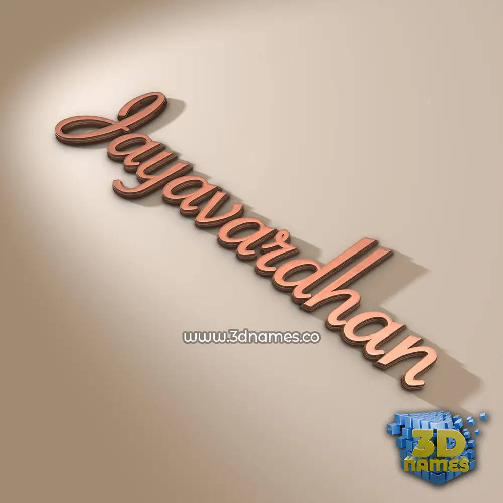 jayavardhan in Rose Gold style - 3D name wallpaper