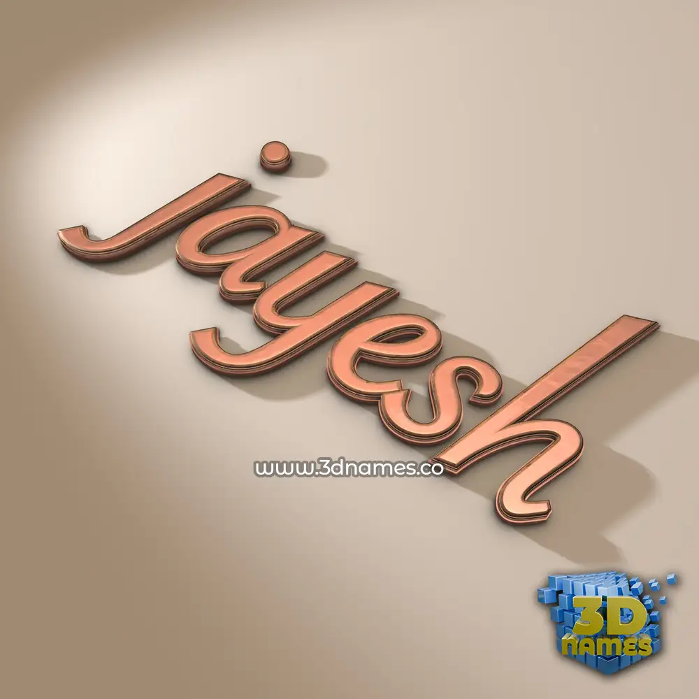 jayesh in Rose Gold style - 3D name wallpaper