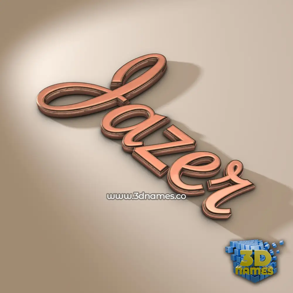 jazer in Rose Gold style - 3D name wallpaper