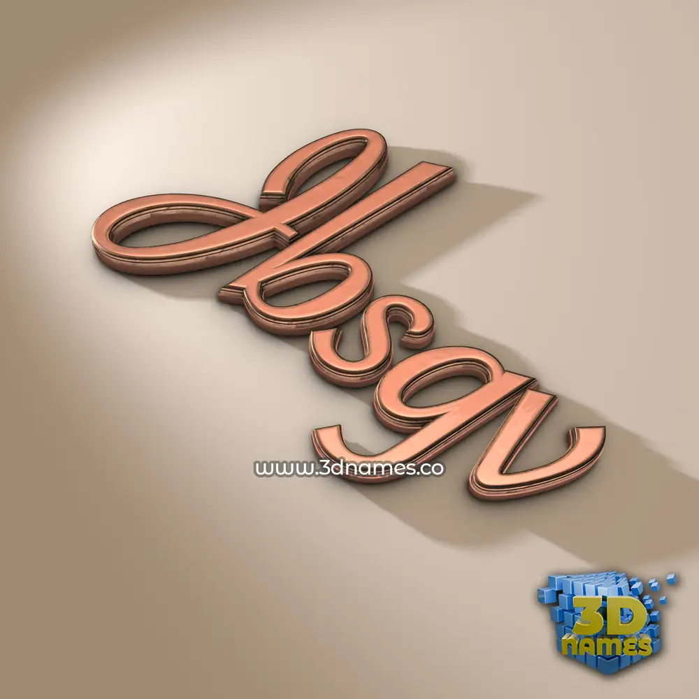 jbsgv in Rose Gold style - 3D name wallpaper