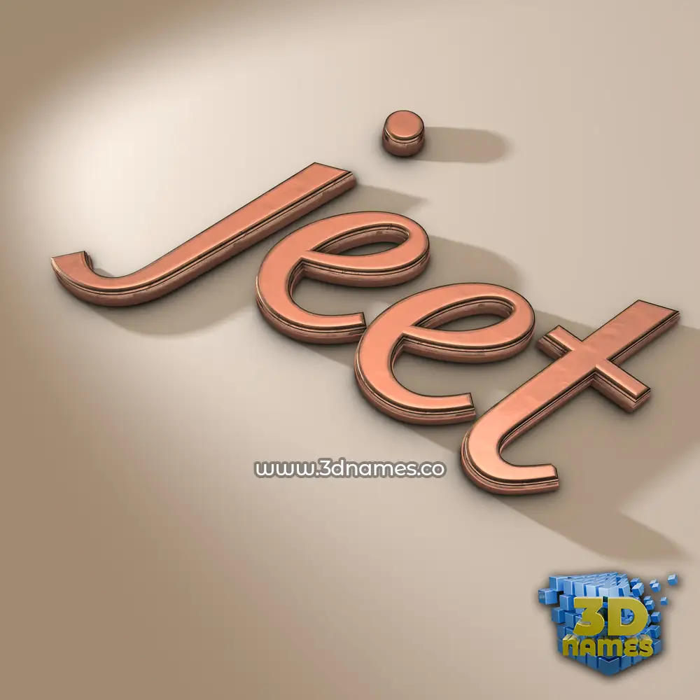 jeet in Rose Gold style - 3D name wallpaper