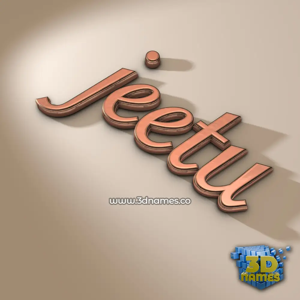 jeetu in Rose Gold style - 3D name wallpaper