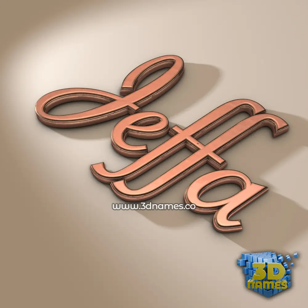 jeffa in Rose Gold style - 3D name wallpaper