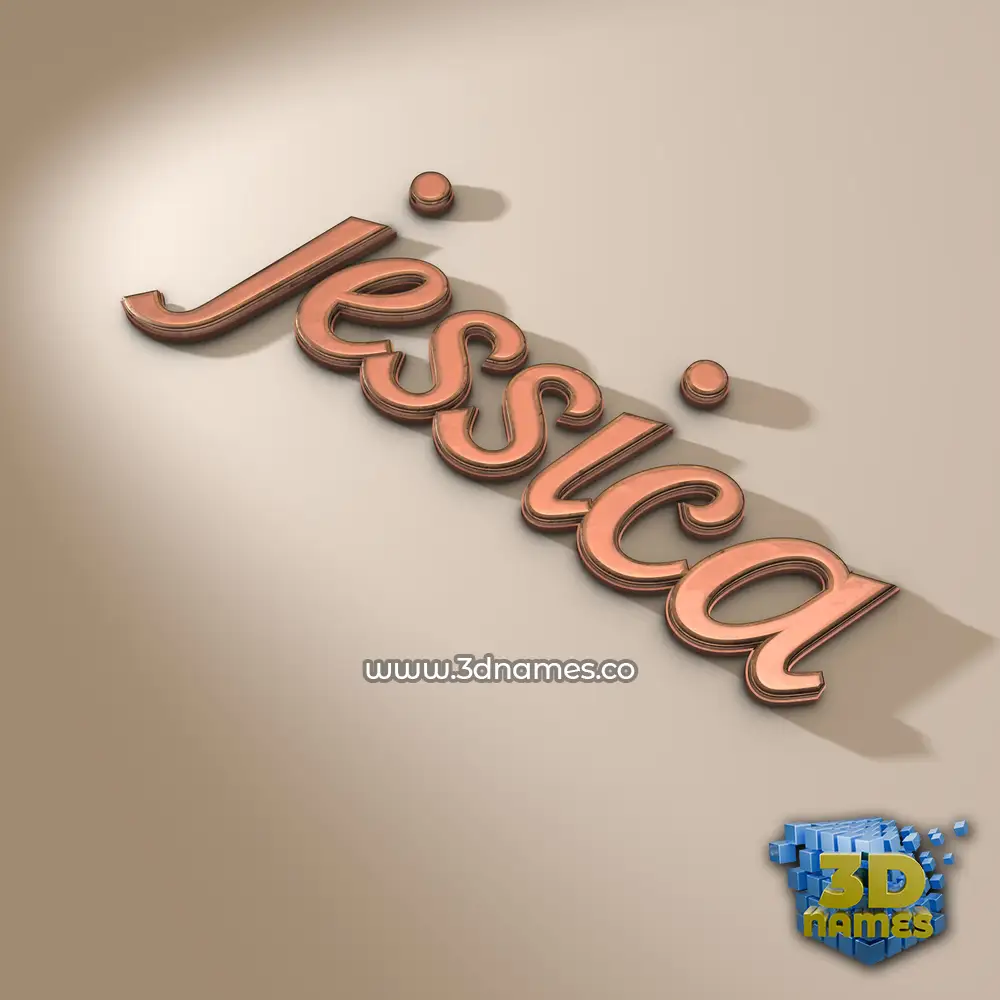 jessica in Rose Gold style - 3D name wallpaper