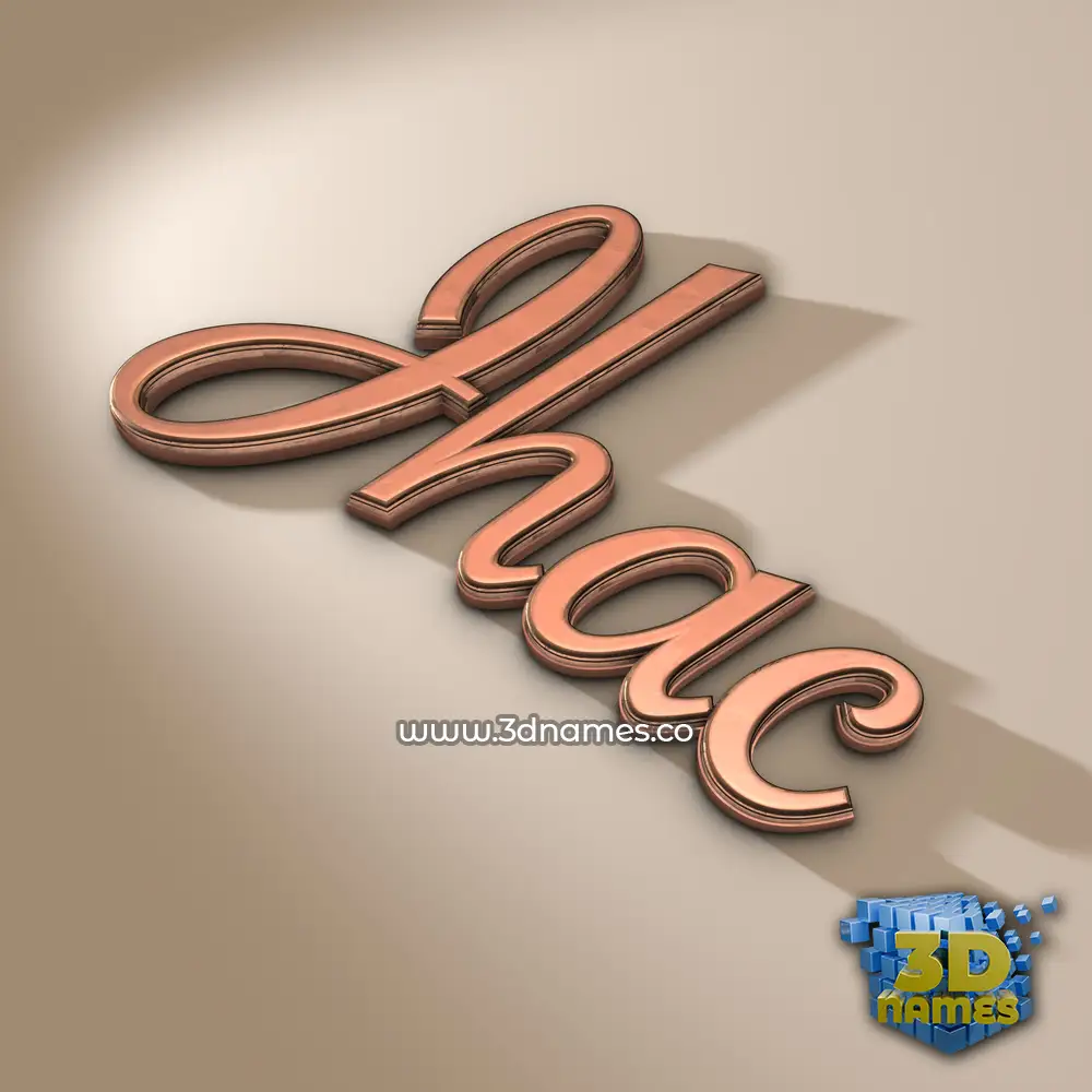 jhac in Rose Gold style - 3D name wallpaper