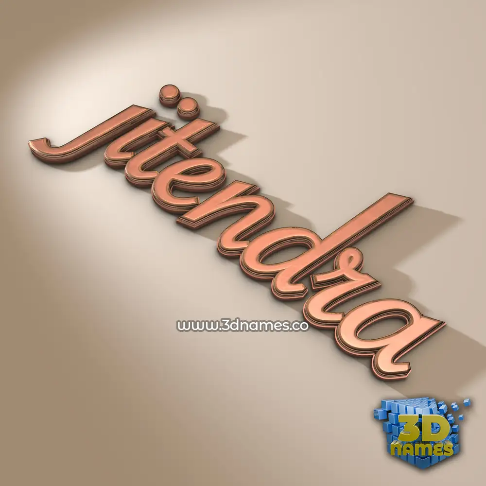 jitendra in Rose Gold style - 3D name wallpaper
