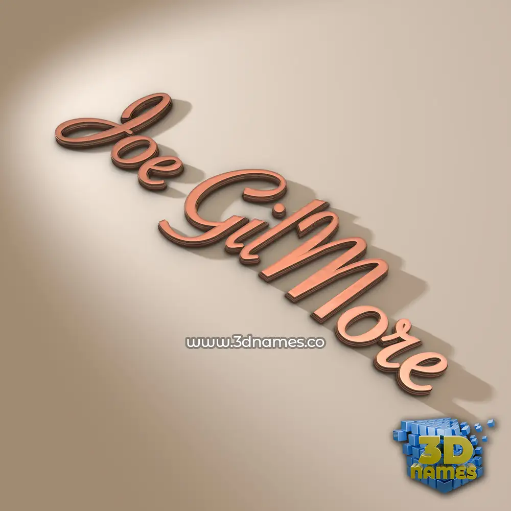 joe gilmore in Rose Gold style - 3D name wallpaper
