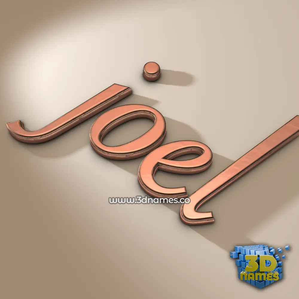 joel in Rose Gold style - 3D name wallpaper