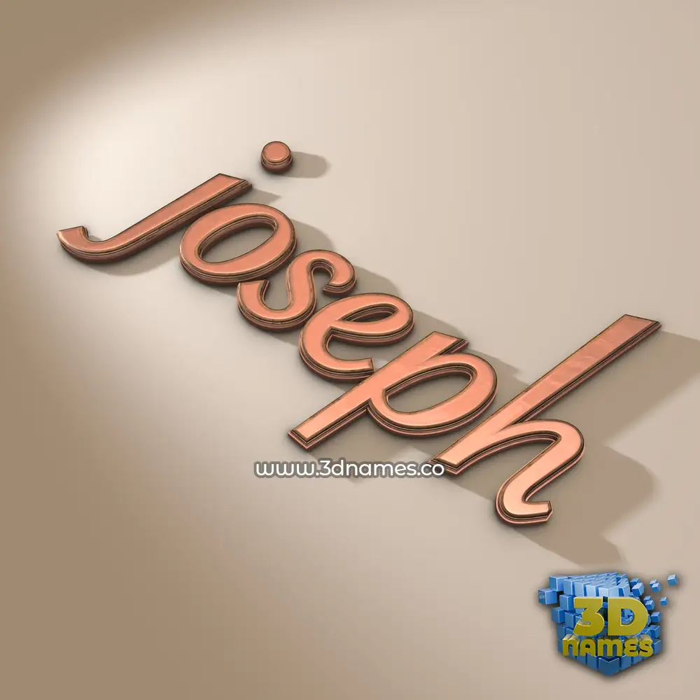 joseph in Rose Gold style - 3D name wallpaper
