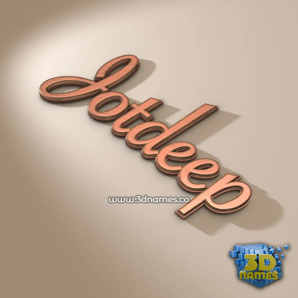 jotdeep in Rose Gold style - 3D name wallpaper