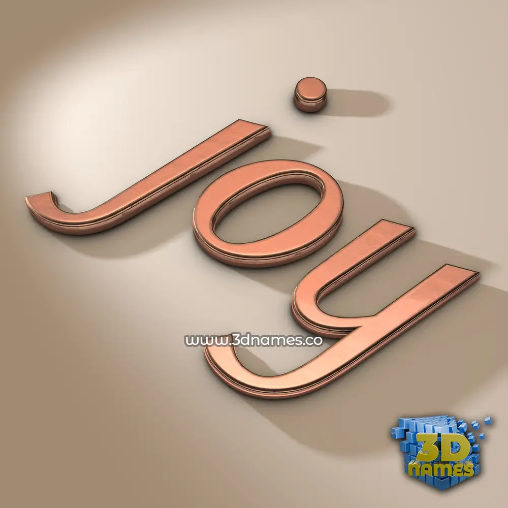 joy in Rose Gold style - 3D name wallpaper
