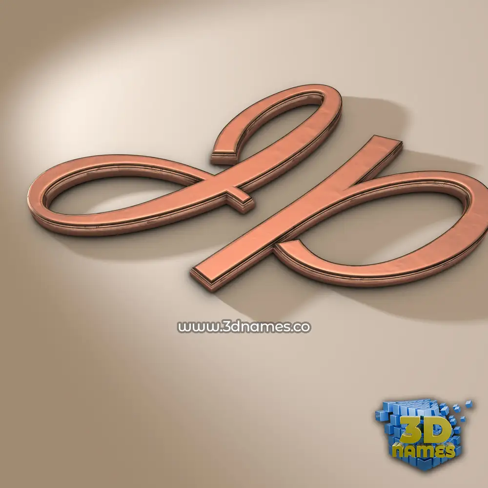 jp in Rose Gold style - 3D name wallpaper