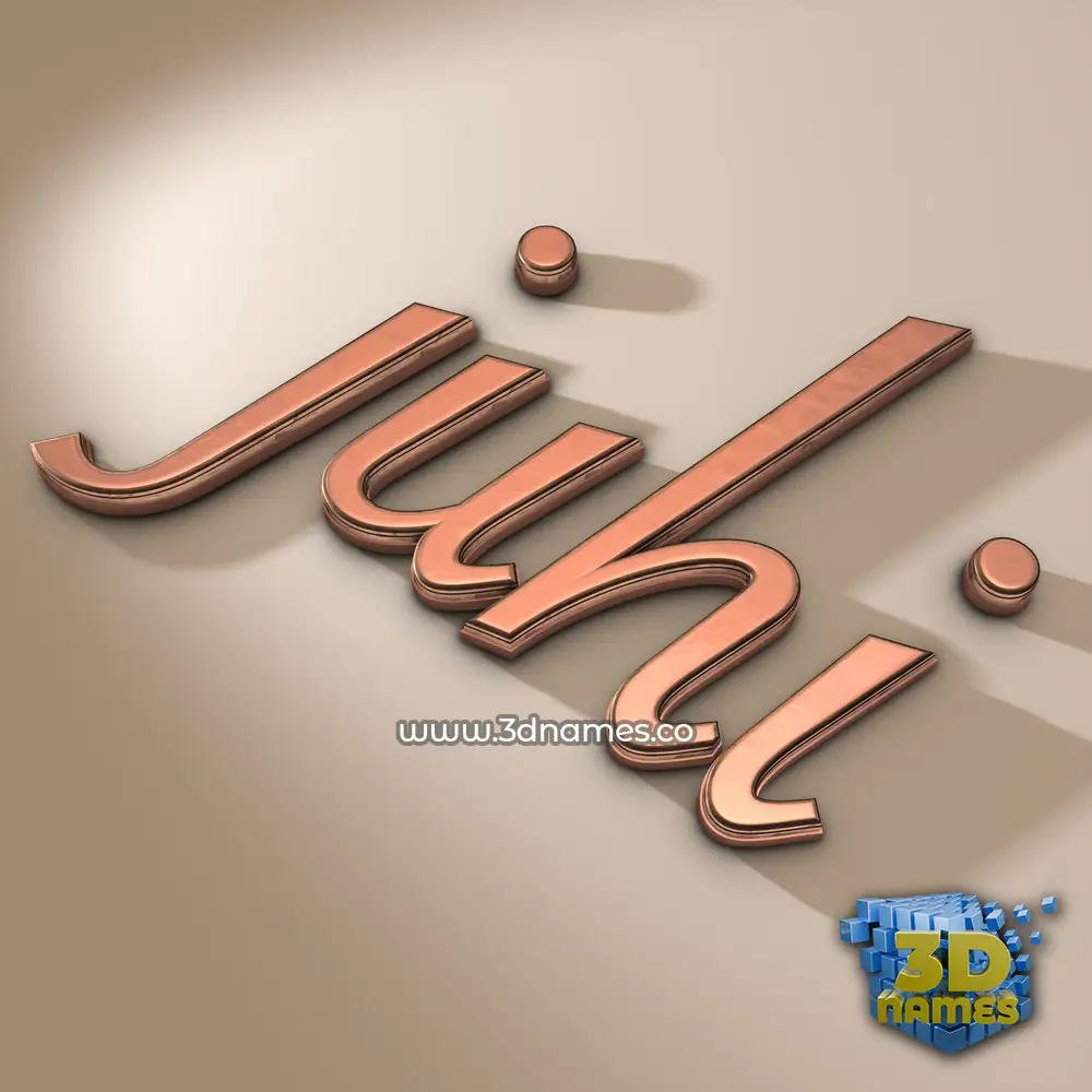 juhi in Rose Gold style - 3D name wallpaper