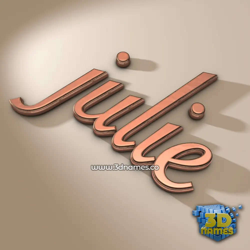 julie in Rose Gold style - 3D name wallpaper