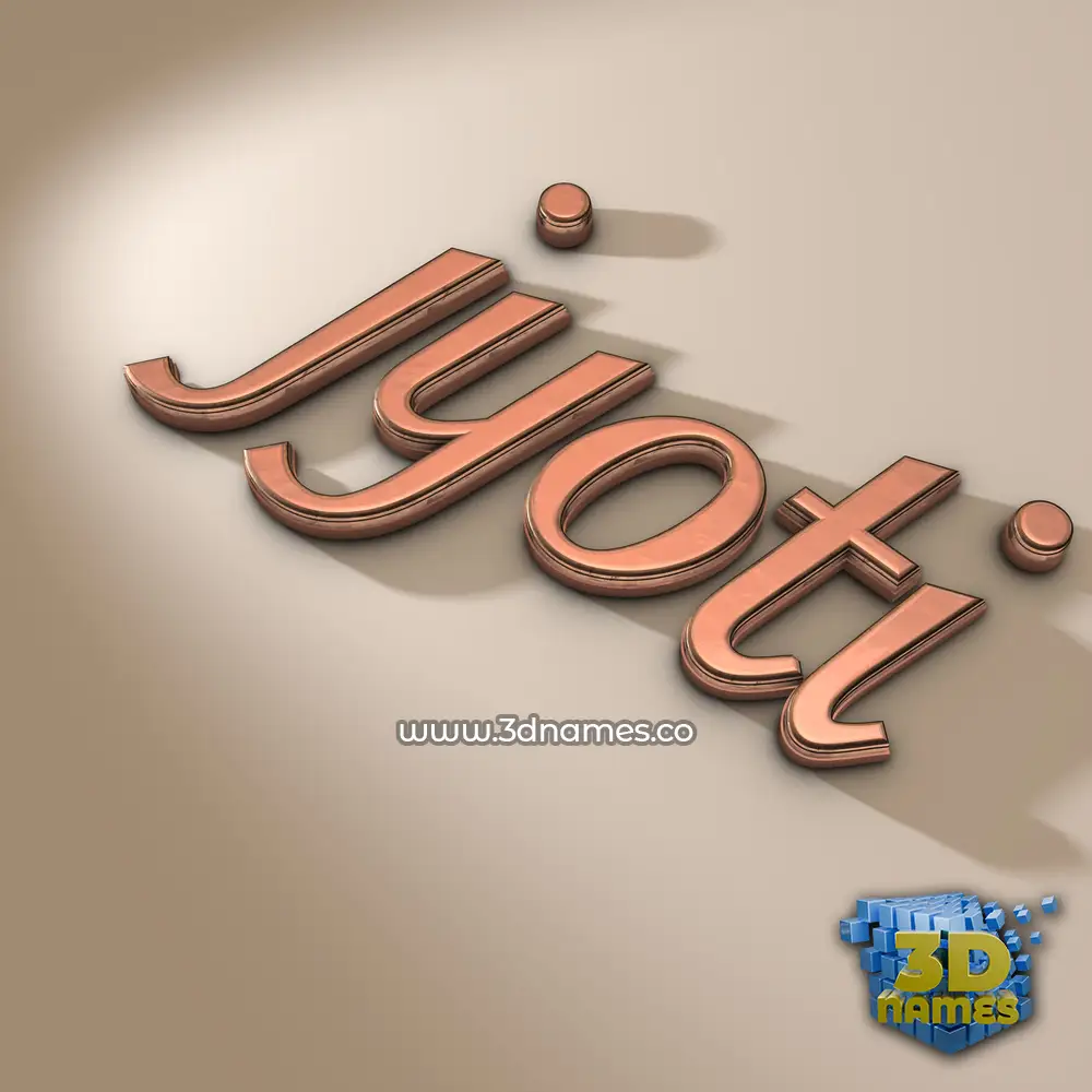 jyoti in Rose Gold style - 3D name wallpaper