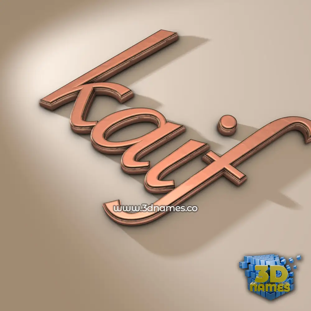 kaif in Rose Gold style - 3D name wallpaper