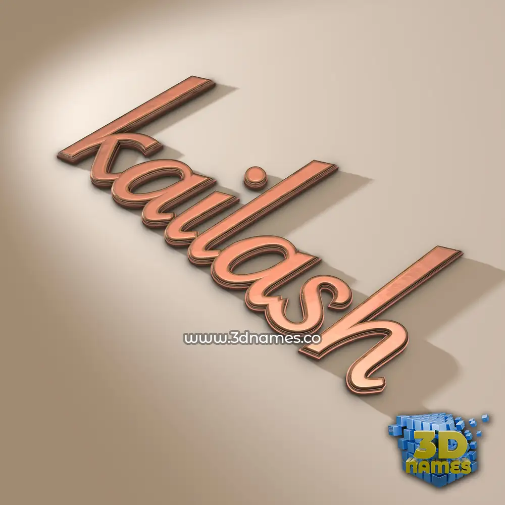 kailash in Rose Gold style - 3D name wallpaper