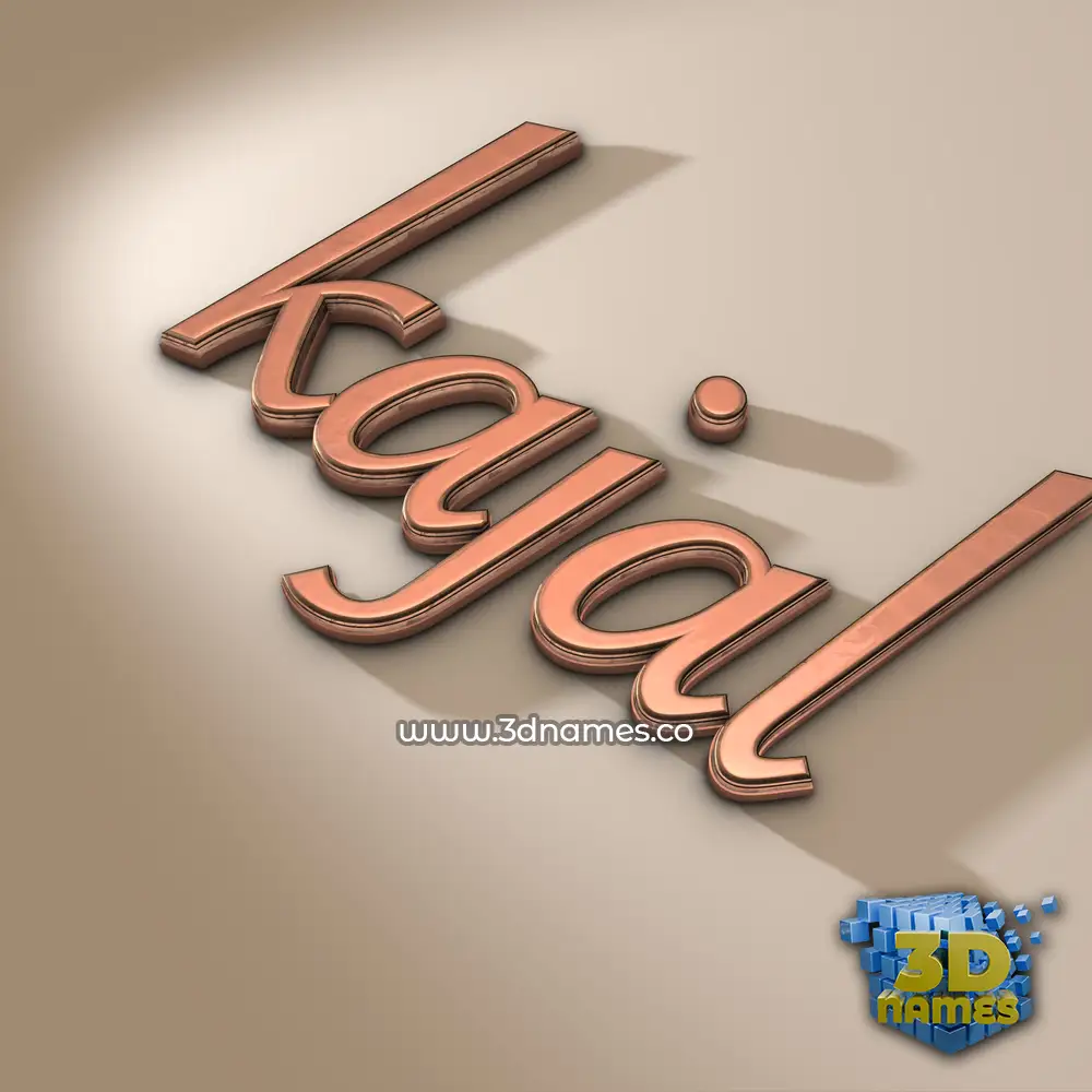 kajal in Rose Gold style - 3D name wallpaper