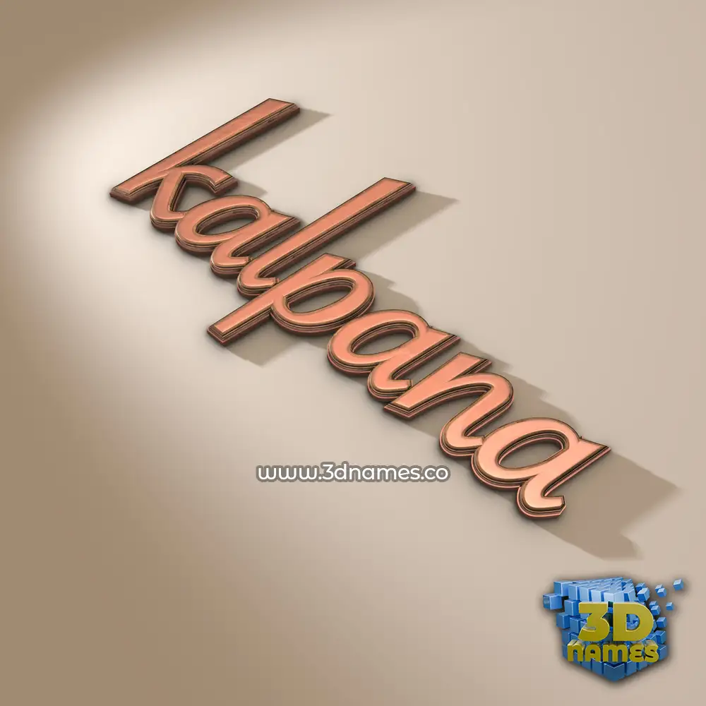 kalpana in Rose Gold style - 3D name wallpaper