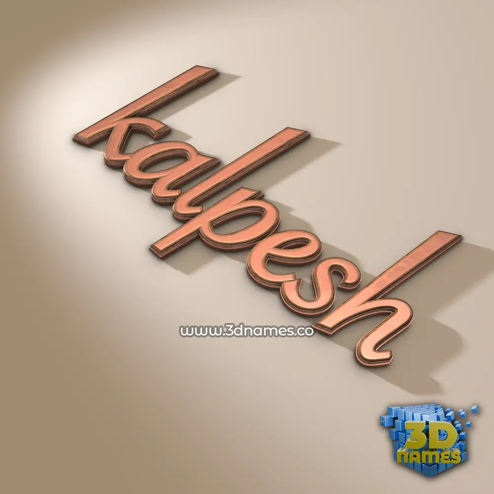 kalpesh in Rose Gold style - 3D name wallpaper