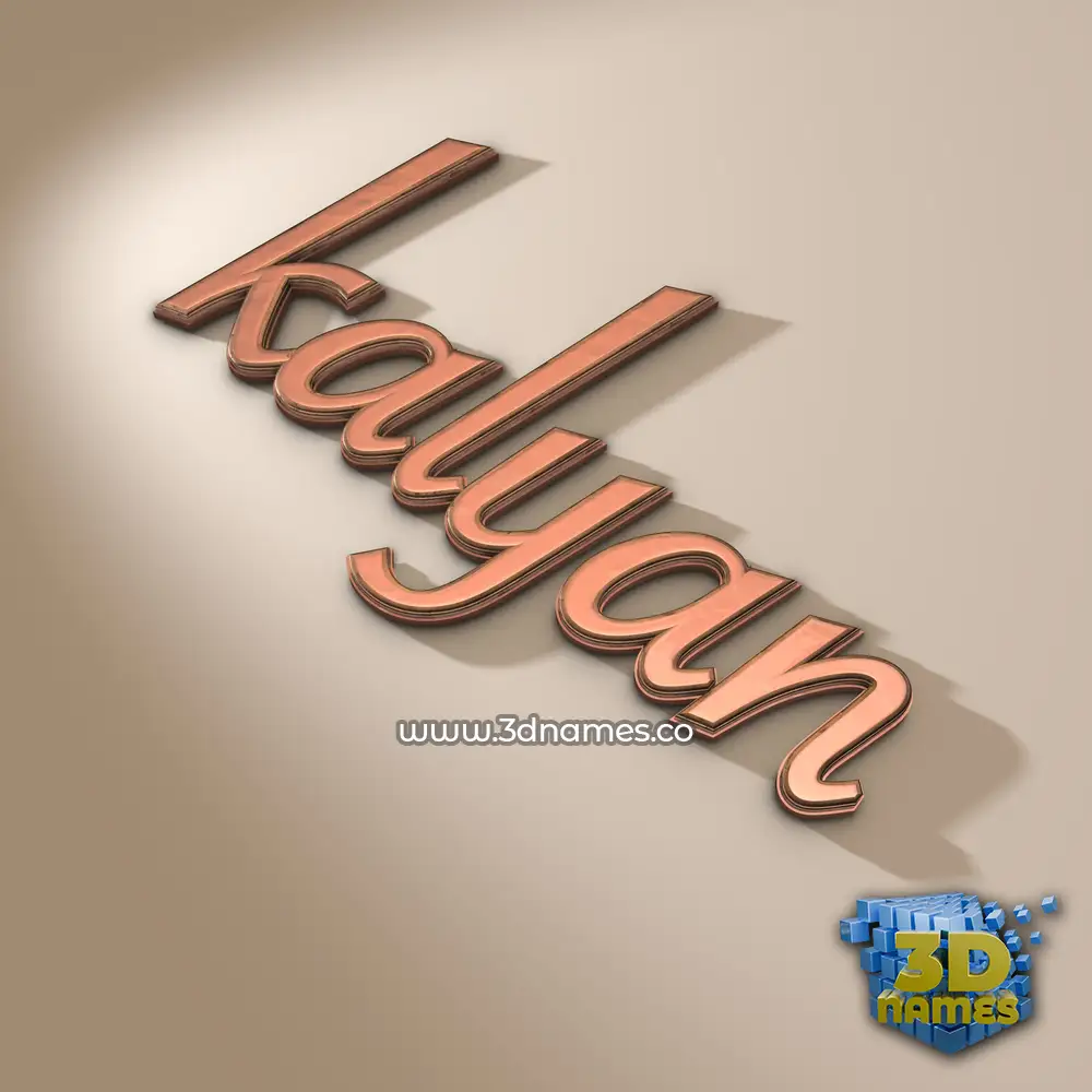 kalyan in Rose Gold style - 3D name wallpaper