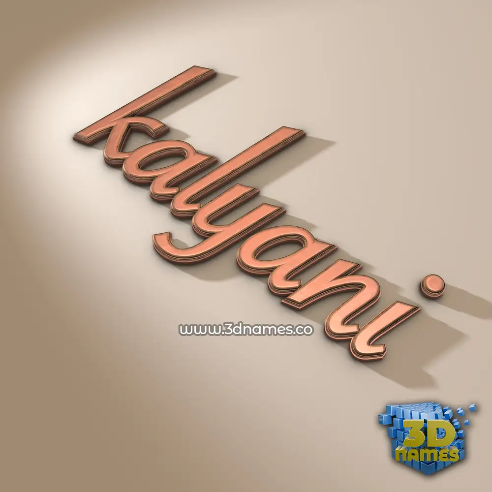 kalyani in Rose Gold style - 3D name wallpaper