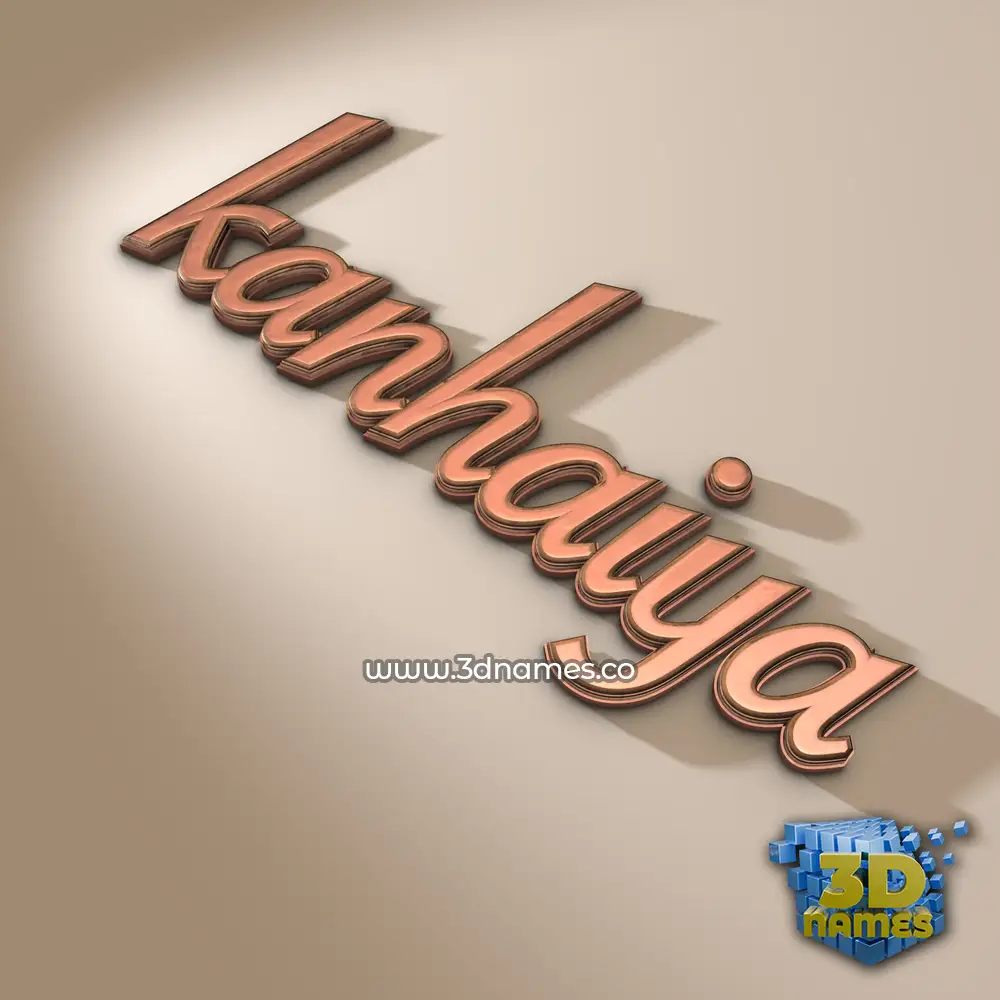 kanhaiya in Rose Gold style - 3D name wallpaper