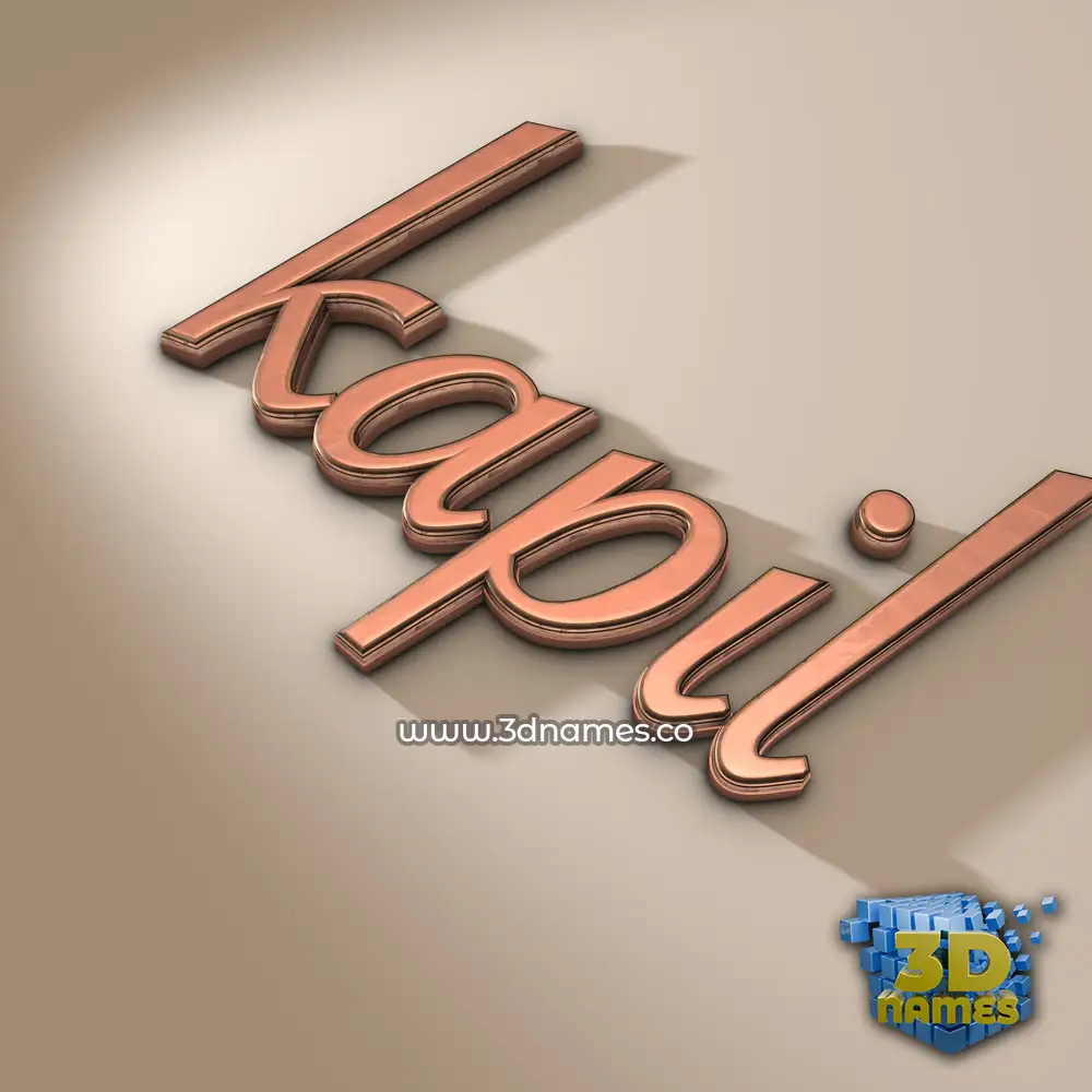 kapil in Rose Gold style - 3D name wallpaper