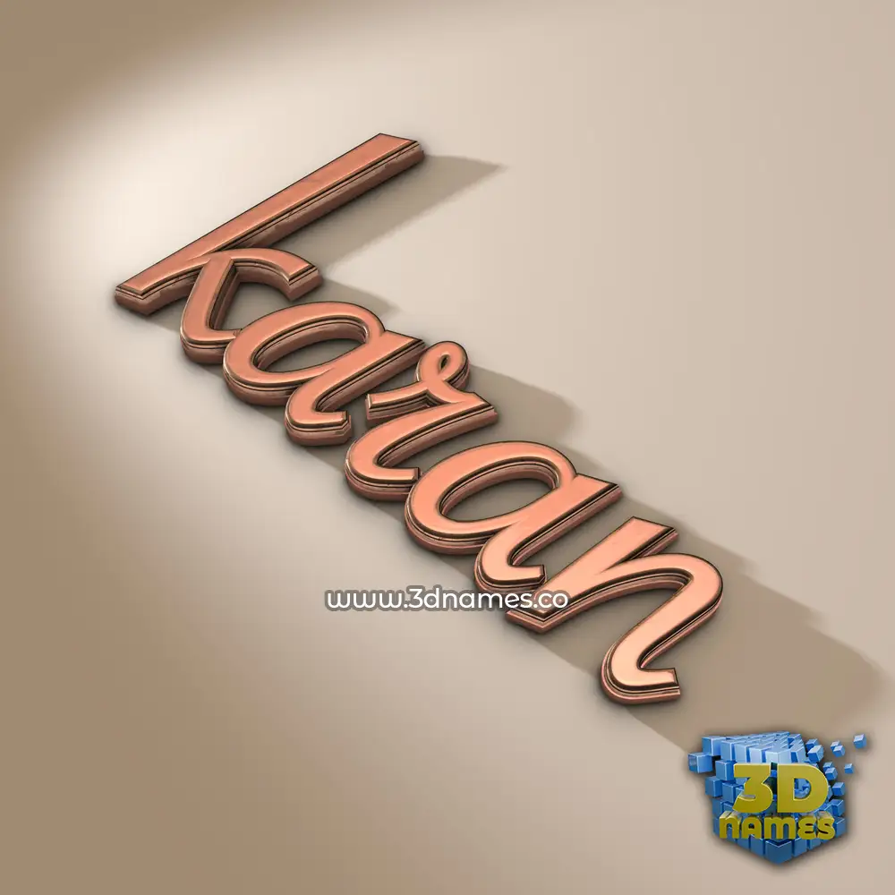 karan in Rose Gold style - 3D name wallpaper