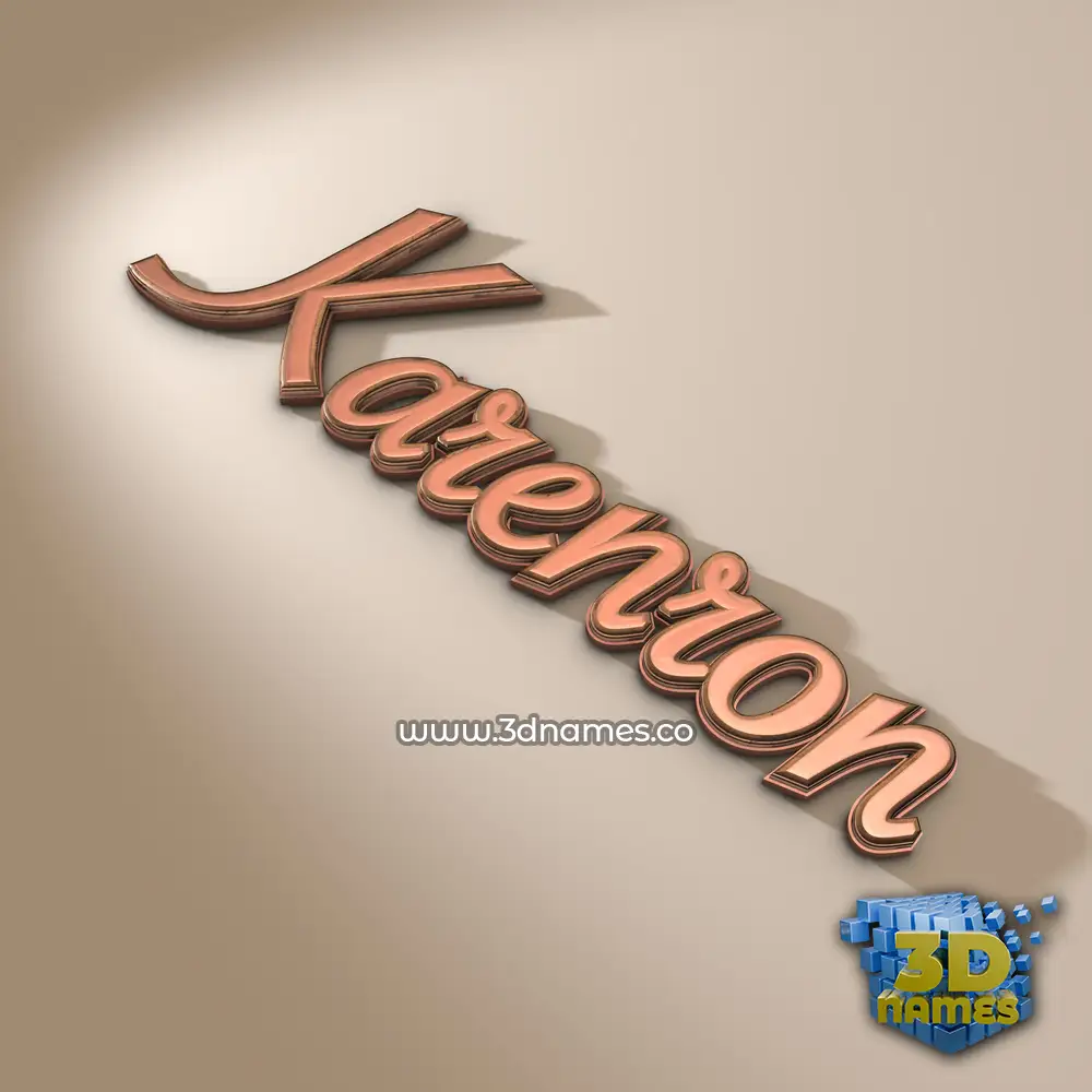 karenron in Rose Gold style - 3D name wallpaper