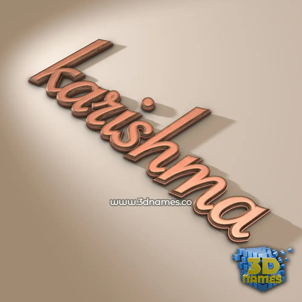 karishma in Rose Gold style - 3D name wallpaper