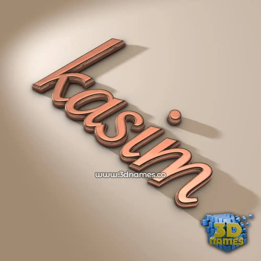 kasim in Rose Gold style - 3D name wallpaper