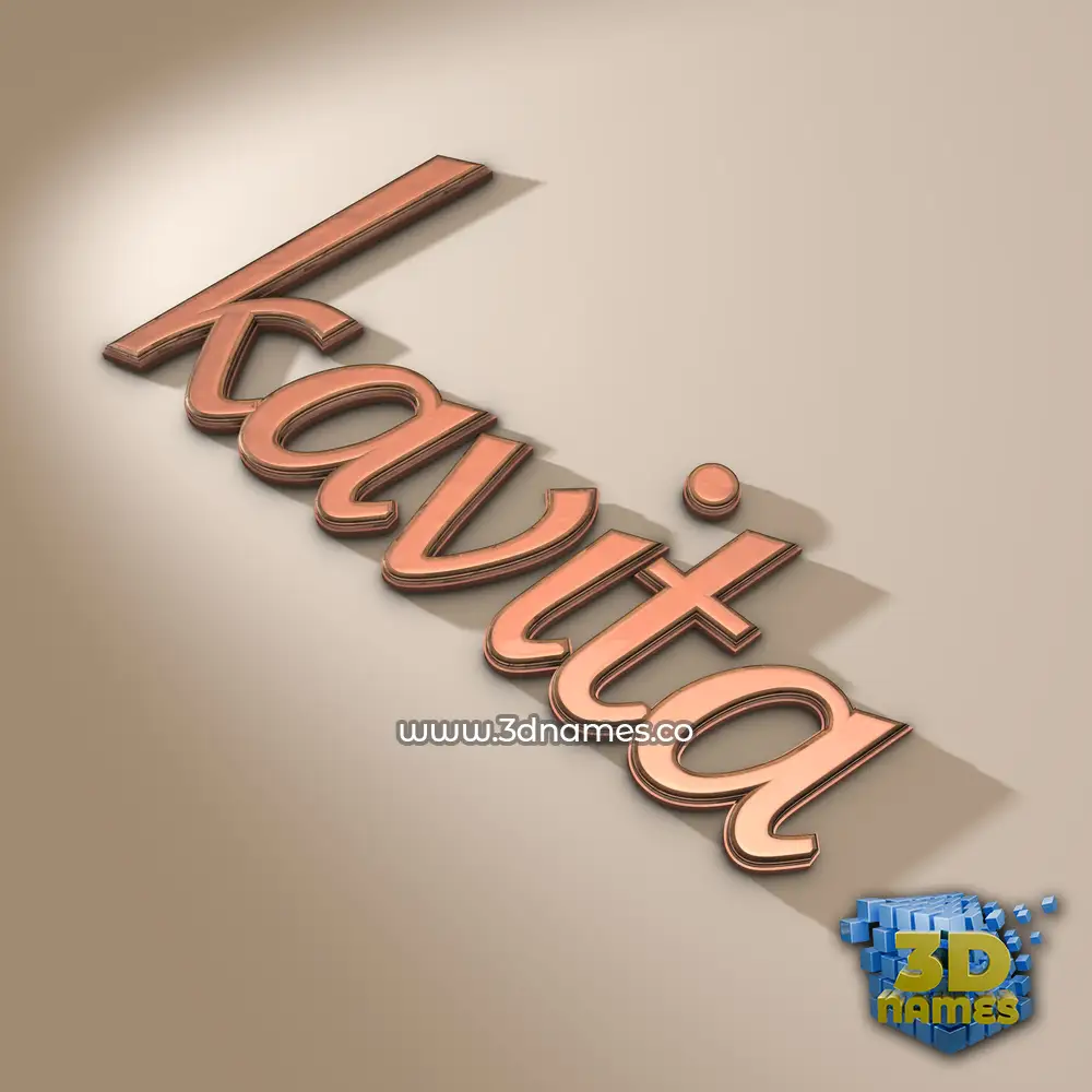 kavita in Rose Gold style - 3D name wallpaper